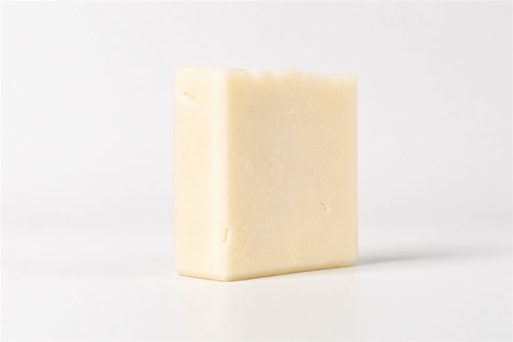 Close-up texture of a handmade natural soap bar